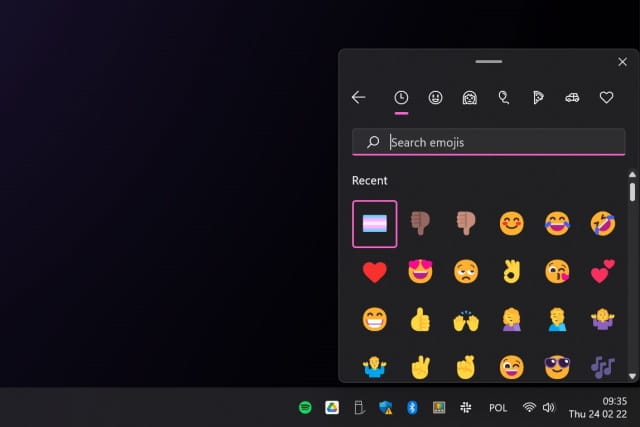 Windows 11 Emoji Panel