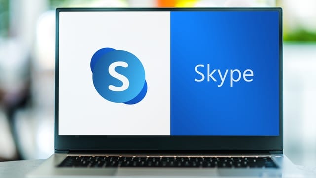 Skype on laptop