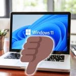Windows 11 thumb down