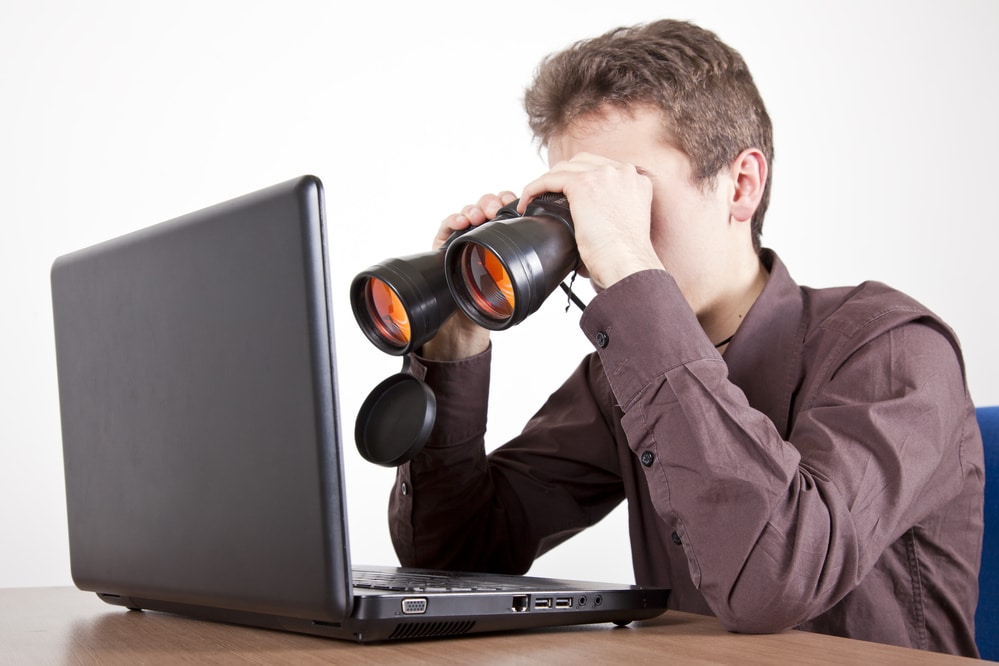 Binoculars laptop
