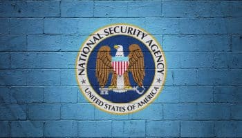NSA logo on a brick wall