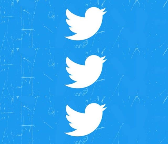 Three Twitter logos