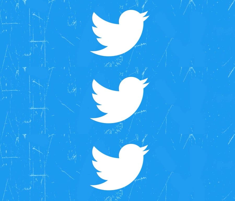 Three Twitter logos