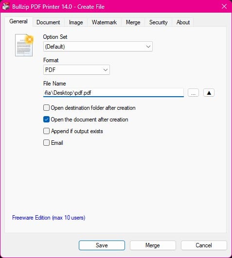 bullzip pdf converter