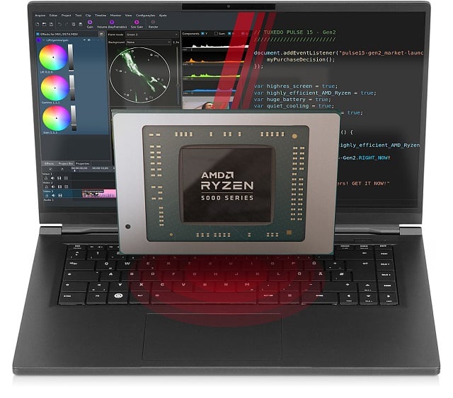 TUXEDO Computers Pulse 15 Gen2 Linux laptop is powered by AMD