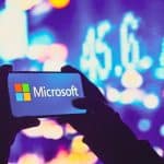Microsoft logo on mobile