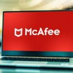 McAfee logo on laptop