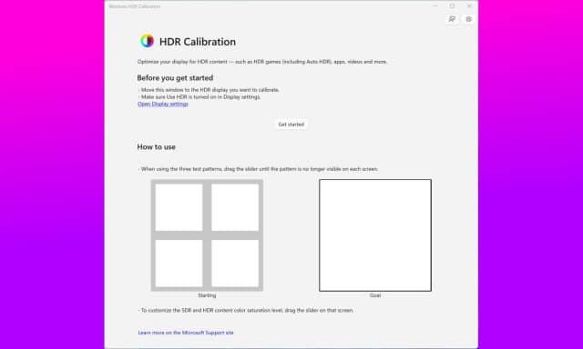 Windows HDR Calibration