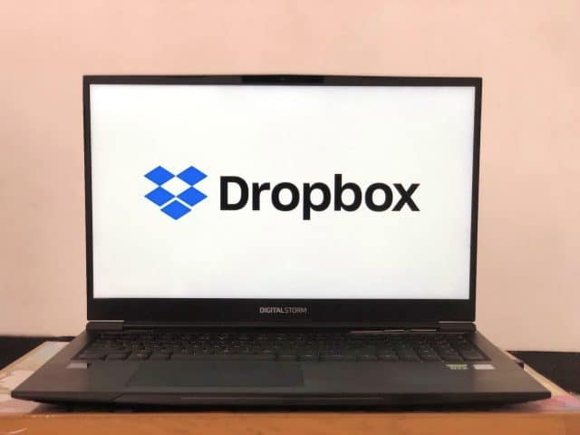 Dropbox on a laptop