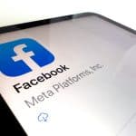 Facebook logo on mobile