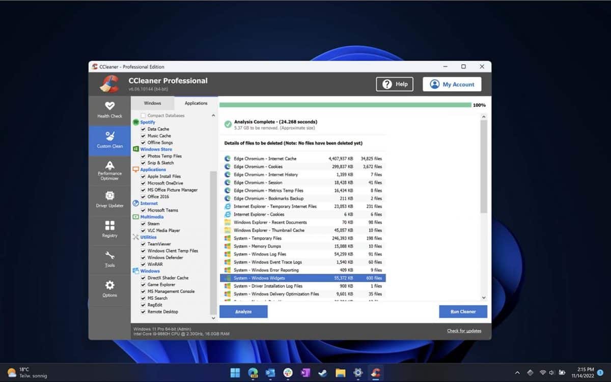 Ccleaner windows 11