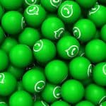 Green WhatsApp balls