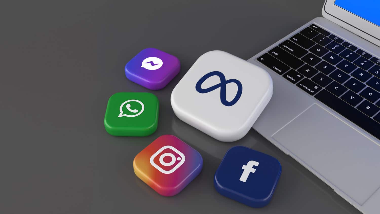 Meta, Facebook, Instagram, Messanger and WhatsApp logos
