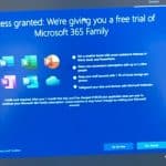 Microsoft 365 nag screen in Windows 10