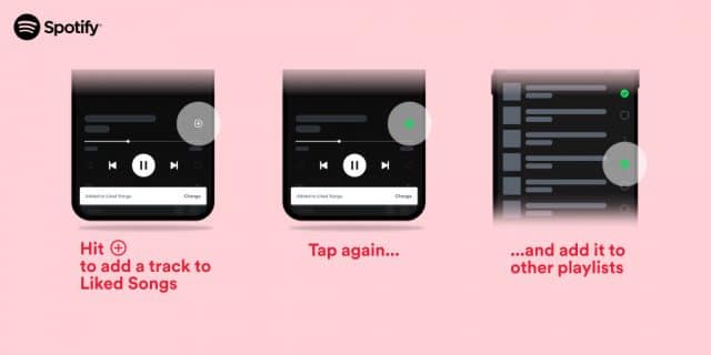 Spotify new Plus (+) button