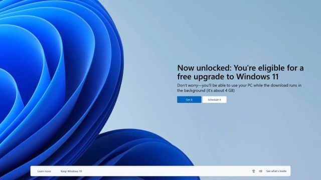 Windows 11 upgrade nag screen