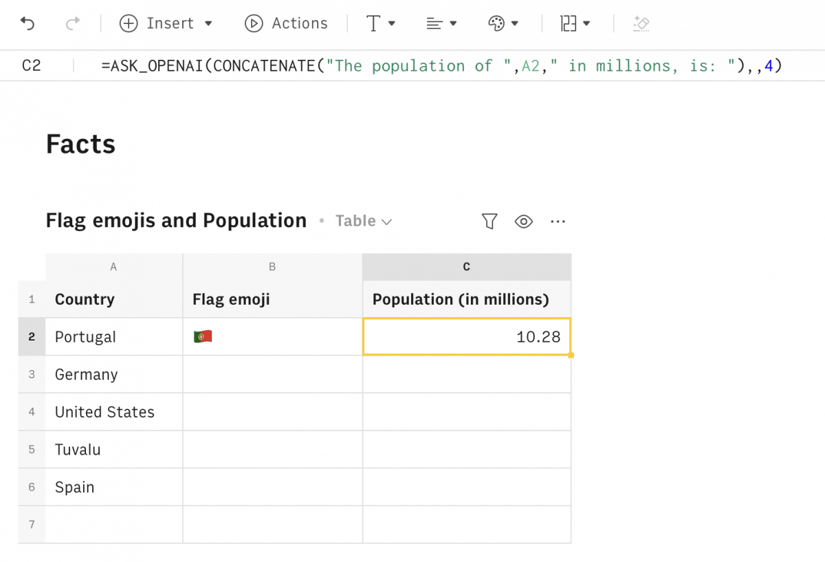 Rows brings the power of GPT3 AI to spreadsheets