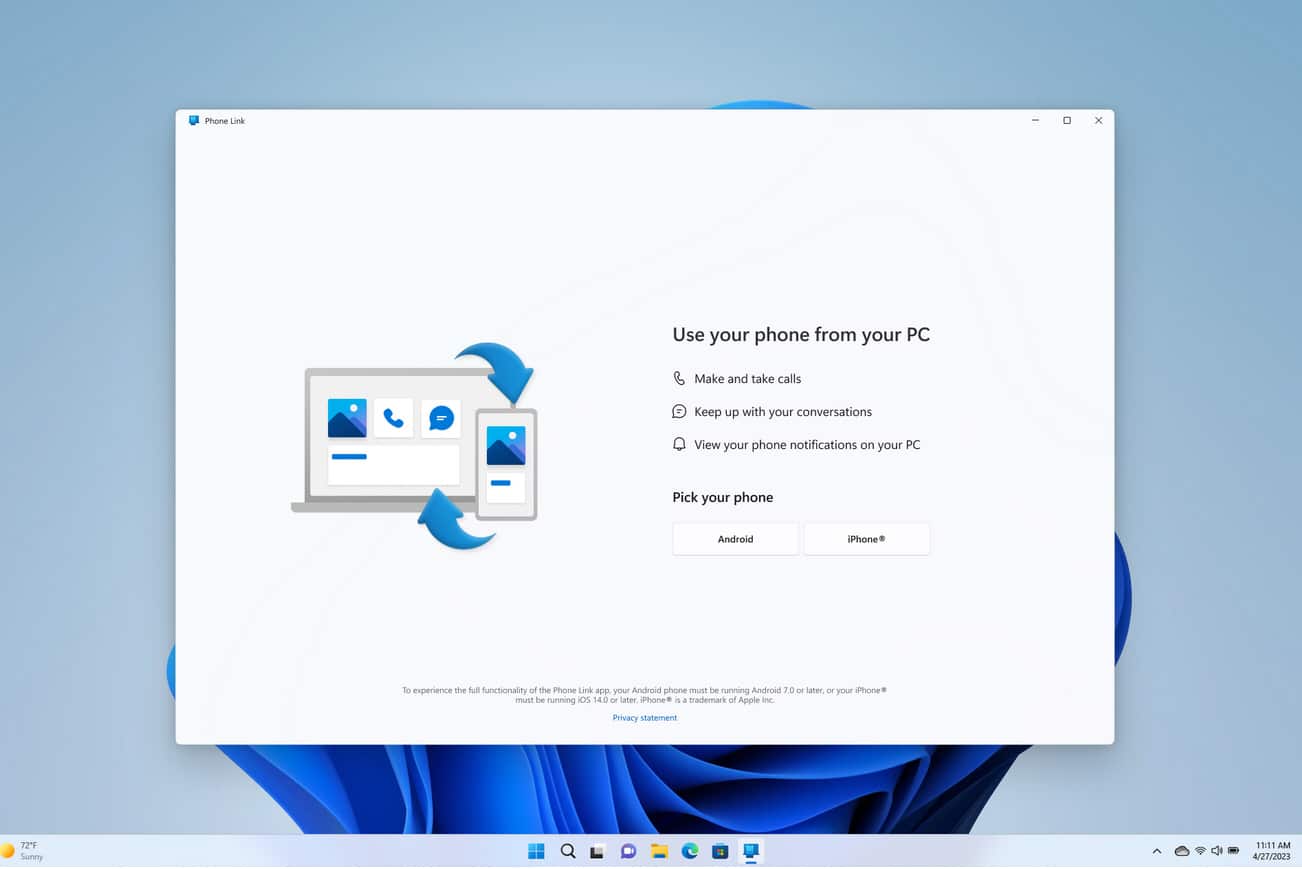 Phone Link for iPhone is now rolling out to all Windows 11 users