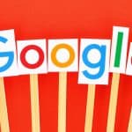 Google logo on sticks