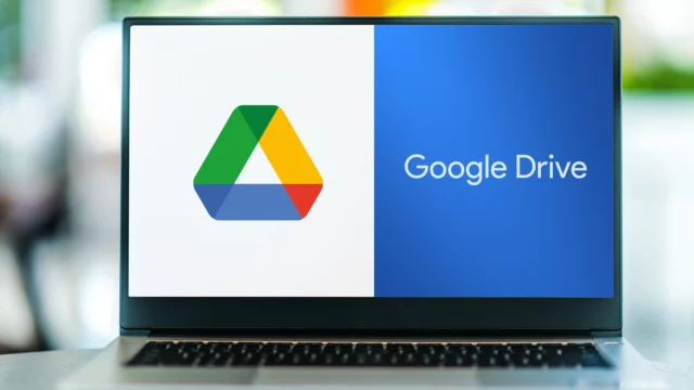 Google Drive on a laptop