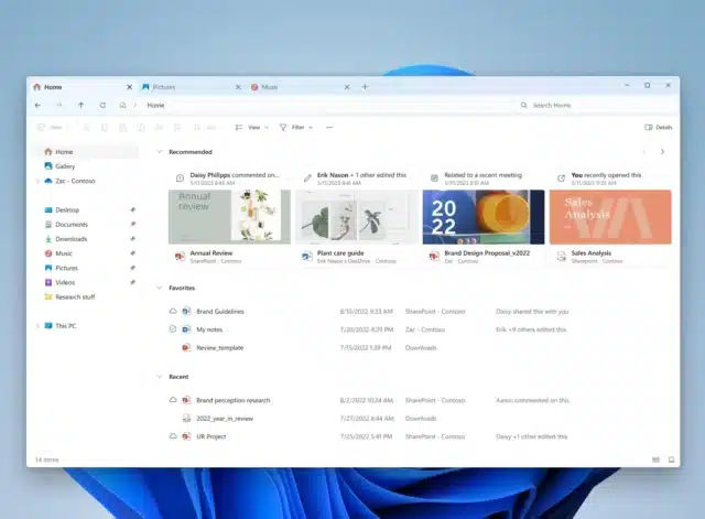 Nuevo Explorador de archivos para Windows 11