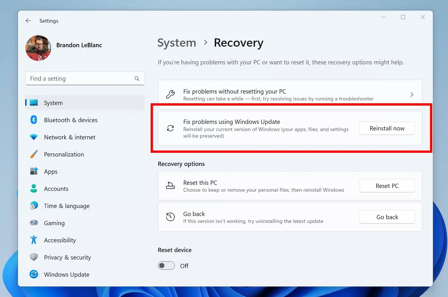 Microsoft Is Working On A New Reinstall Feature To Let You Fix Windows ...