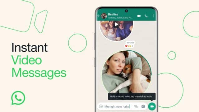 WhatsApp instant video messages