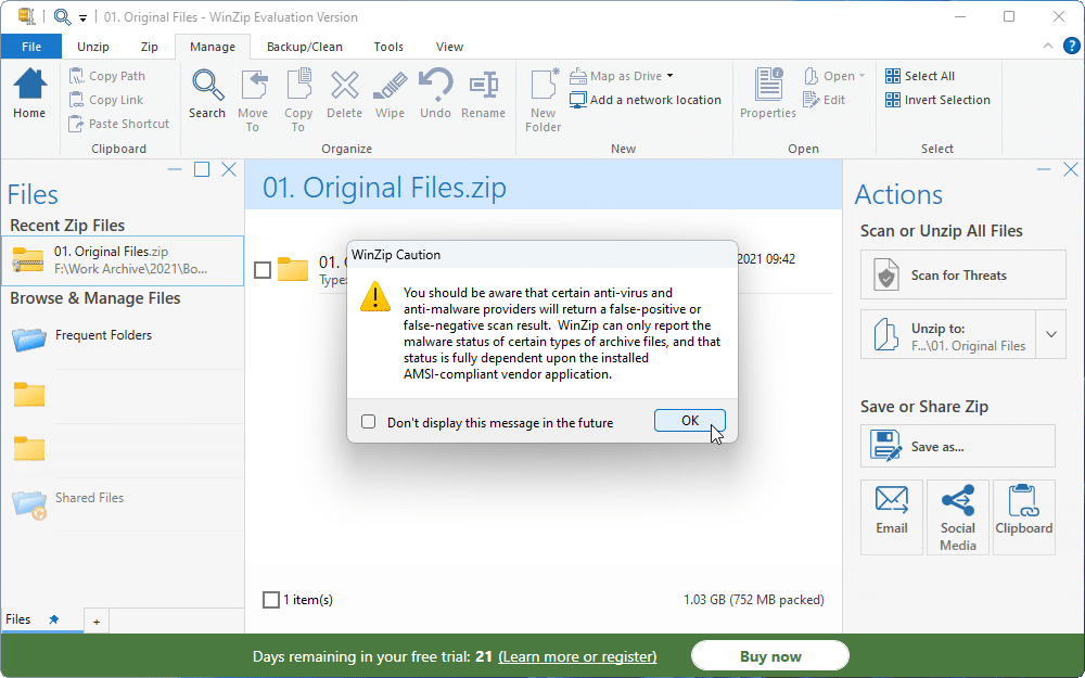 WinZip 28 unveils redesigned home screen, ability to scan archives for