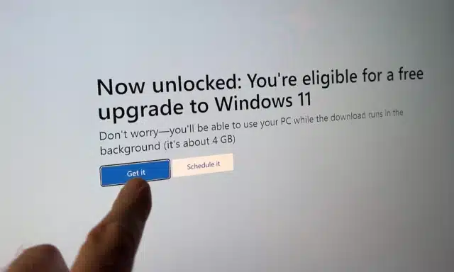 Windows 11 upgrade notice