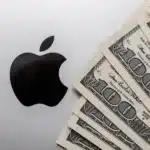 Apple logo and 100 dollar bills