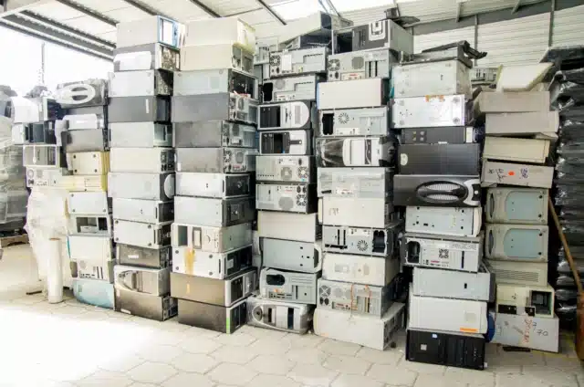 Stacks of old PCs