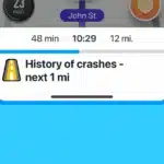 Waze crash history alerts