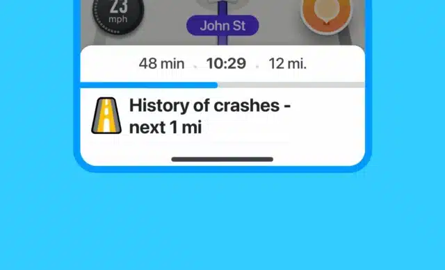 Waze crash history alerts