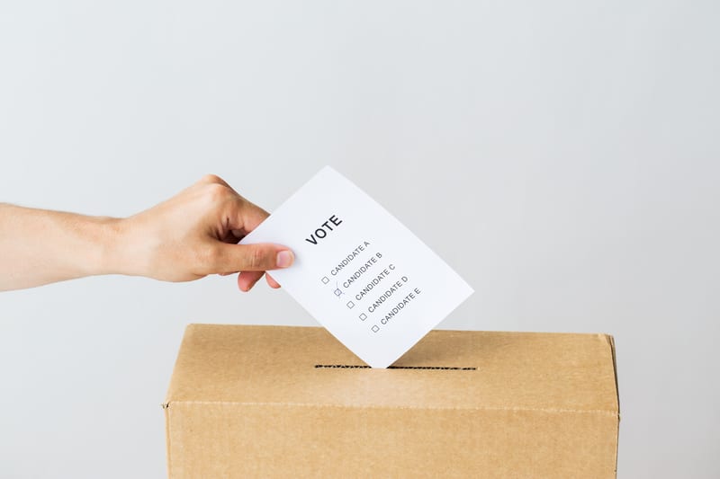 Election vote ballot box
