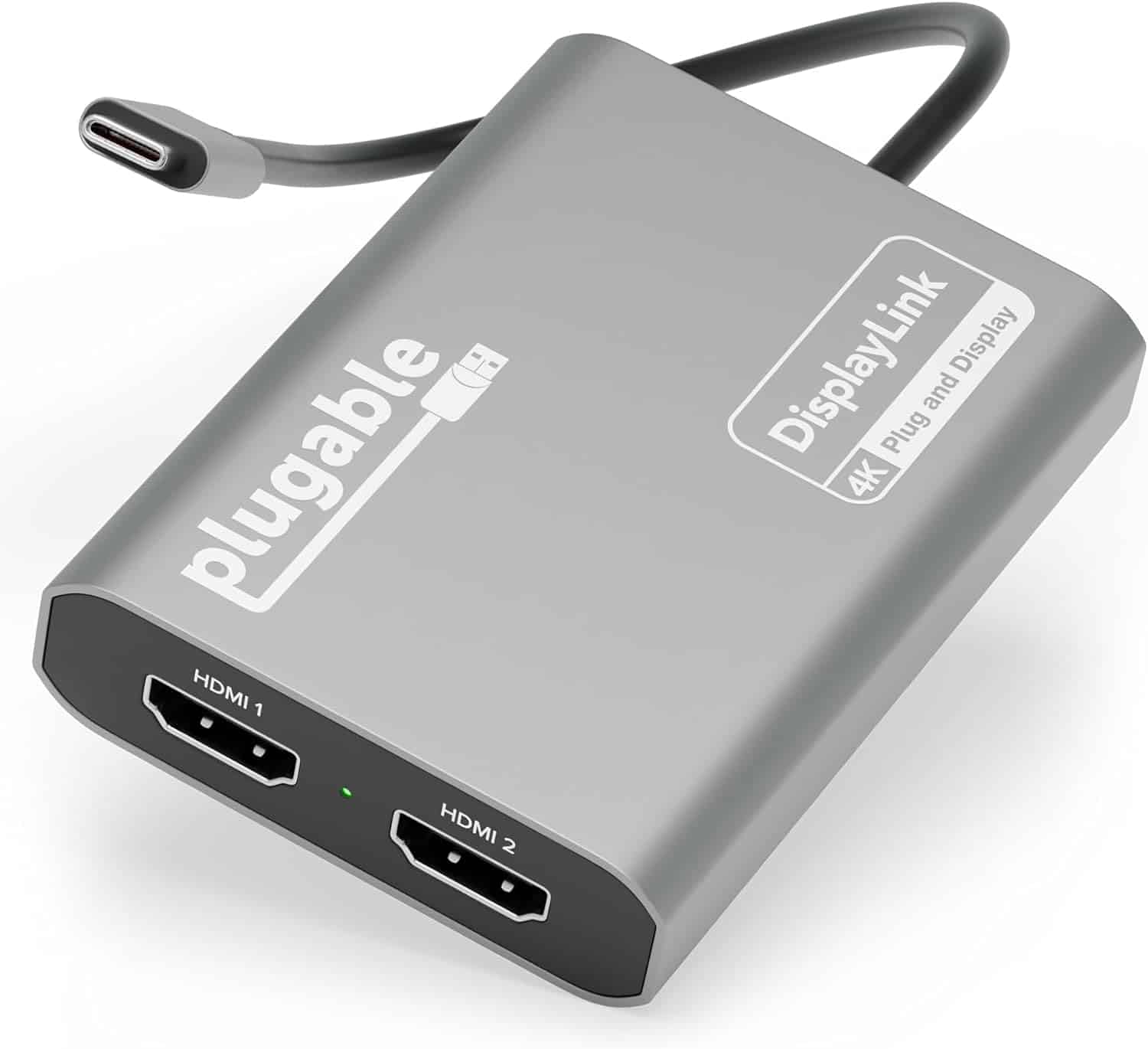 photo of Plugable USBC-6950M is a compact dual 4K HDMI adapter for Apple Silicon Macs image