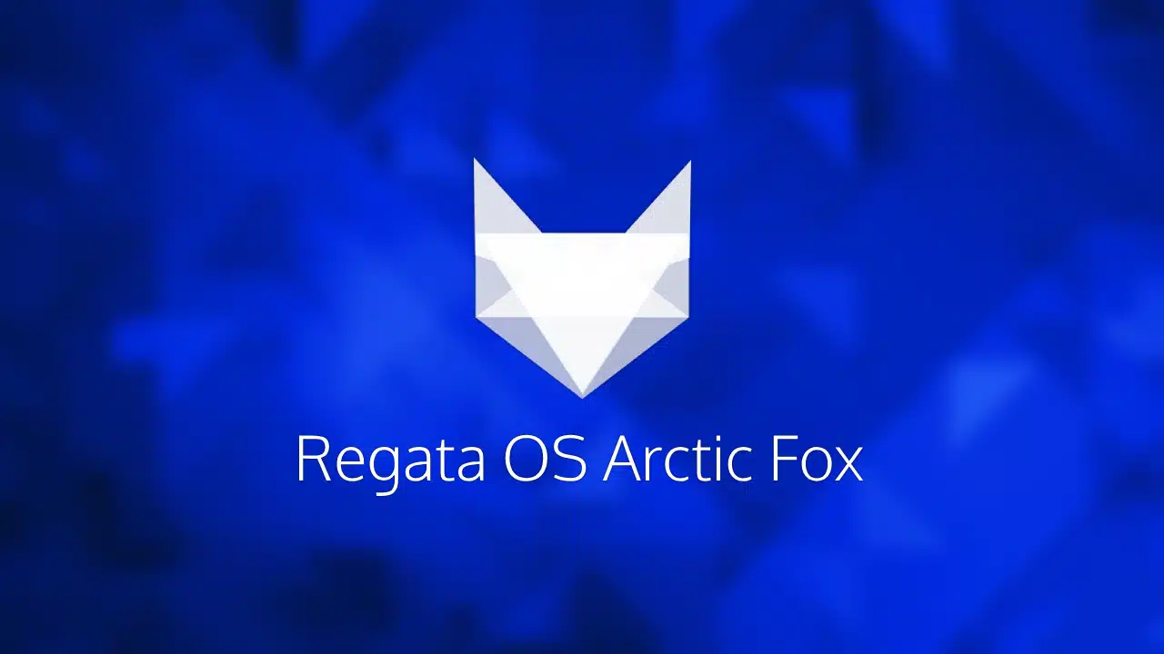 Arctic fox symbol on black backdrop Royalty Free Vector