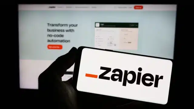 Zapier on mobile and monitor