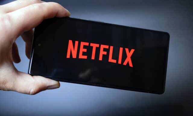 Netflix logo on mobile