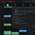 Google Calendar on web in dark mode