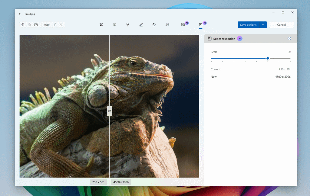 Microsoft creates a new reason to buy an AI-powered Copilot+ PC -- image upscaling in Microsoft Photos