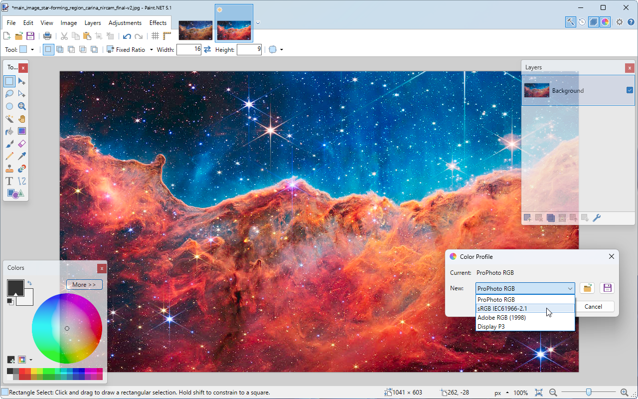 Paint.NET 5.1 unveils color management support, new and improved effects