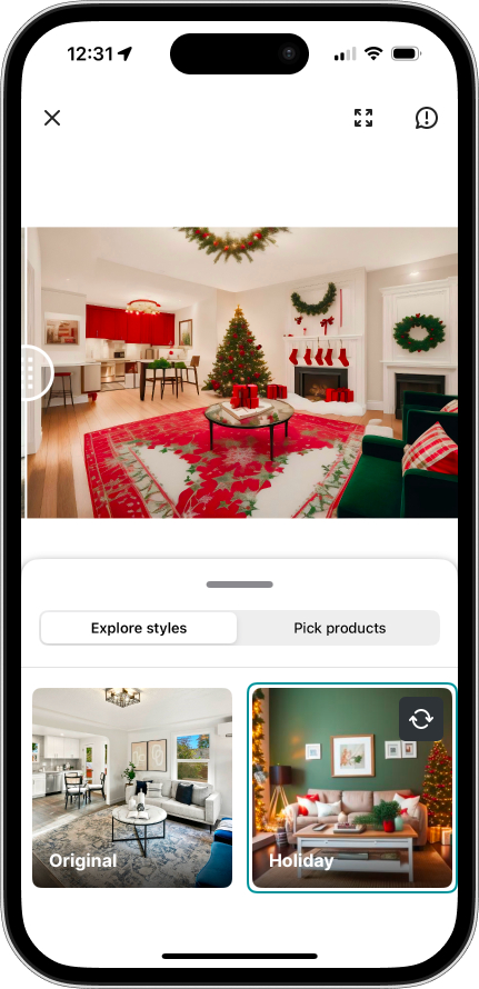 Redfin Redesign Uses AI to Add Christmas Decor to Home Images