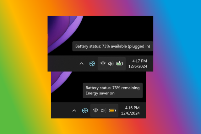 Windows 11 battery indicator