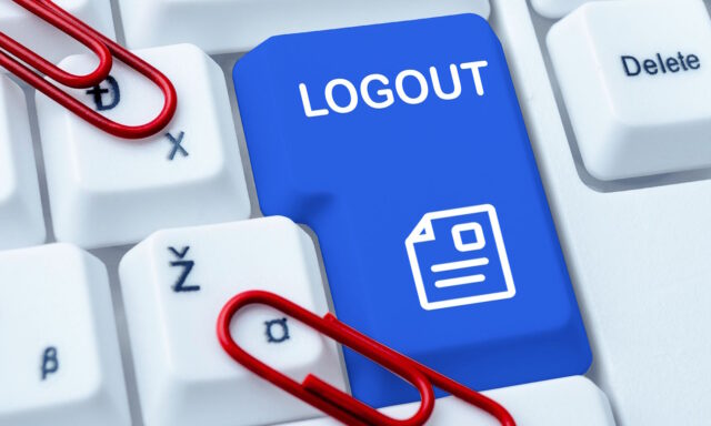 Logout button