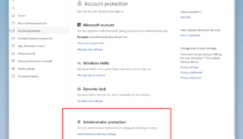 Windows 11 administrator protection