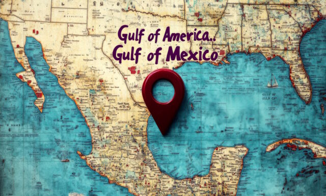 Gulf of Mexico Gulf of America labels