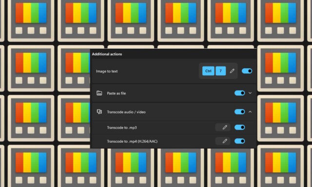 PowerToys Advanced Paste media transcoding