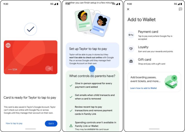 Google Wallet for children