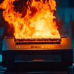 Printer on fire