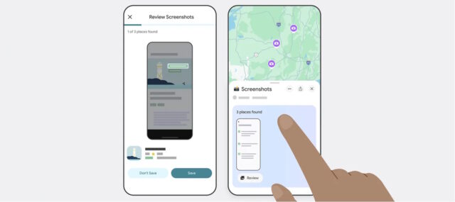 Google Maps screenshots Gemini AI